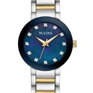 Bulova Futuro Women's Quartz Silver Gold Bracelet Watch